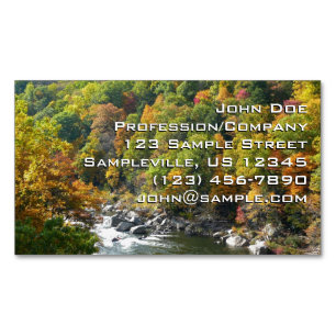 Herbstfarben im Ohiopyle State Park Magnetische Visitenkarte