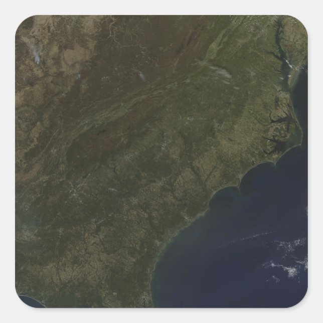 Herbstfarben im Südosten der Vereinigten Staaten Quadratischer Aufkleber (Vorderseite)