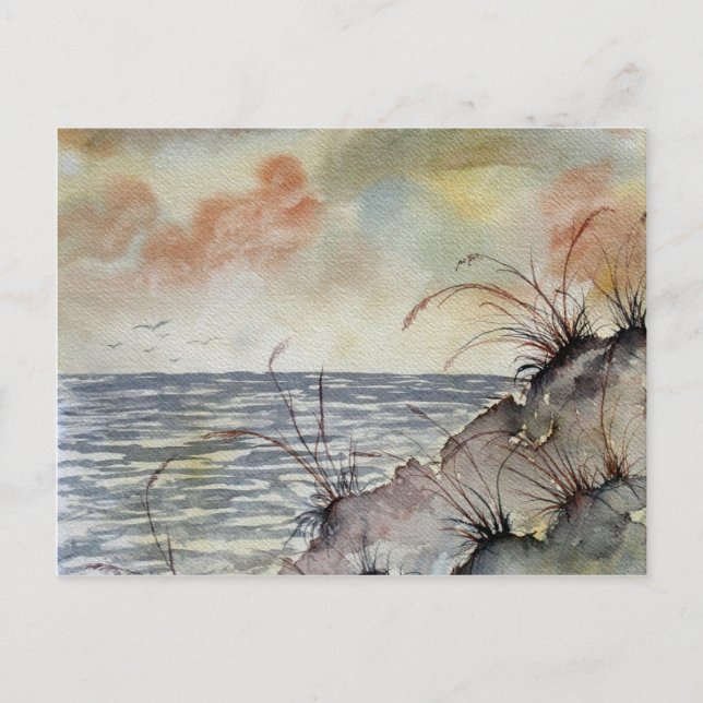 Herbstfarben in der Jahreszeitenmalerei Postkarte (Vorderseite)