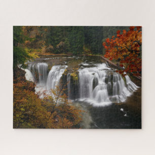 Herbstfarben in Lower Lewis Falls in Washington Puzzle