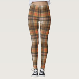 Herbstfarben Kariert Leggings