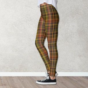 Herbstfarben Karierte Leggings