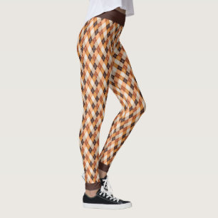 Herbstfarben Karo-Leggings Leggings
