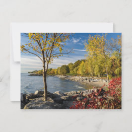 Herbstfarben, Küste des Ontario-Sees, Kanada Postkarte