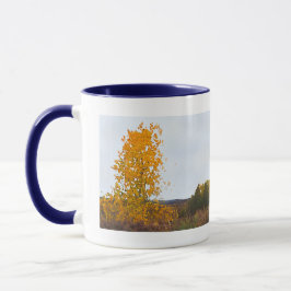 Herbstfarben Lone Cottonwood Tree Impressionistisc Tasse