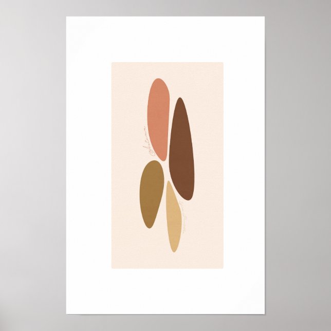 Herbstfarben/minimalistisches abstraktes Poster (Vorne)