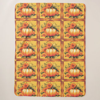 Herbstfarben mit Kürbis, Blume Sherpadecke