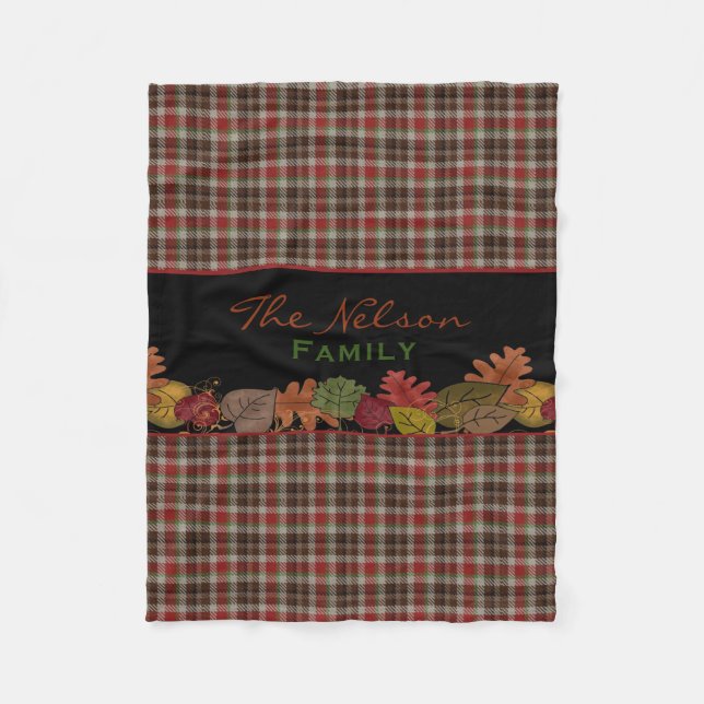 Herbstfarben-personalisierte Fleece-Decke Fleecedecke (Vorderseite)