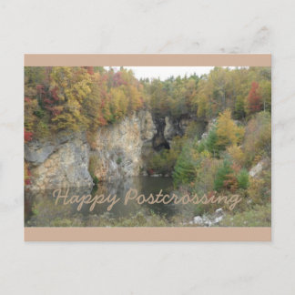 Herbstfarben Postüberqueren Postkarte