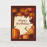 Herbstfarben Pumpkin Patch Happy Birthday