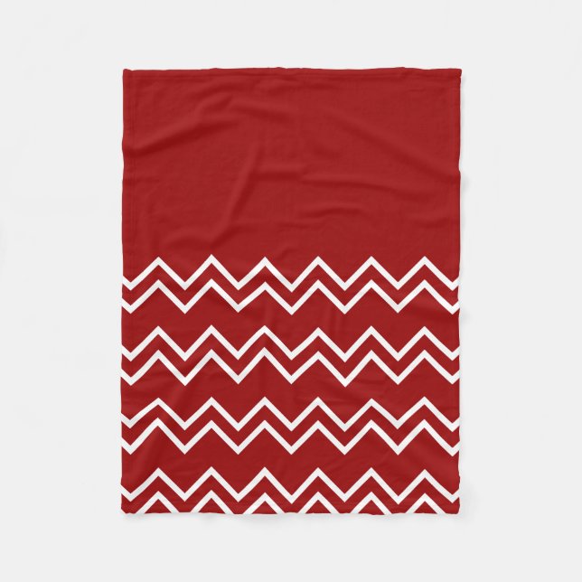 Herbstfarben rot und weiß fleecedecke (Vorderseite)