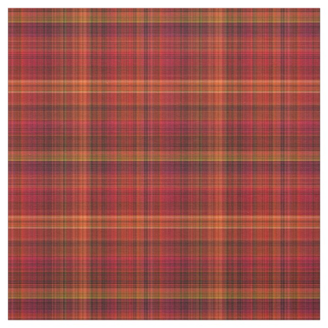 Herbstfarben Rotes Gold Kariertes Stoffmuster Stoff (Muster)