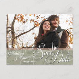 Herbstfarben Save the Date einfach Ankündigungspostkarte