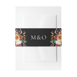 Herbstfarben schwarz einladungsbanderole