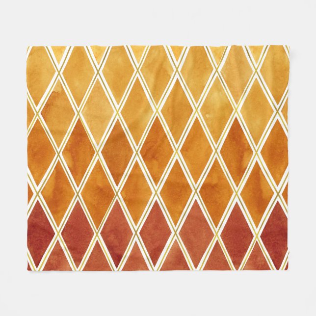 Herbstfarben und goldene Textur   Fleecedecke (Vorderseite (Horizontal))