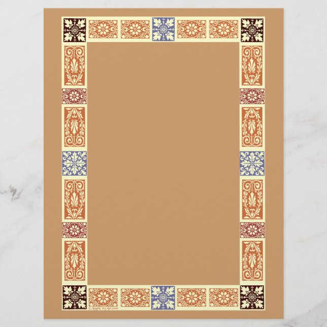 Herbstfarben Vintage Grenzbriefe (Vorderseite)