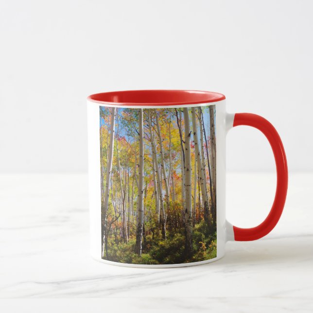 Herbstfarben von Aspen-Bäumen 5 Tasse (Rechts)