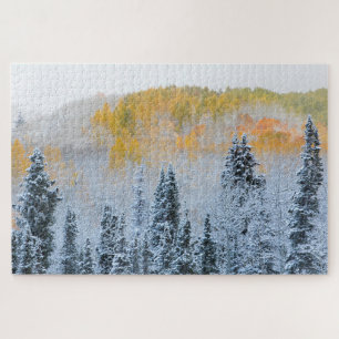 Herbstfarben von Aspens & Fresh Snow Keebler Pass Puzzle