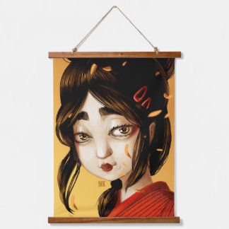 Herbstfarben Wandteppich Mit Holzrahmen