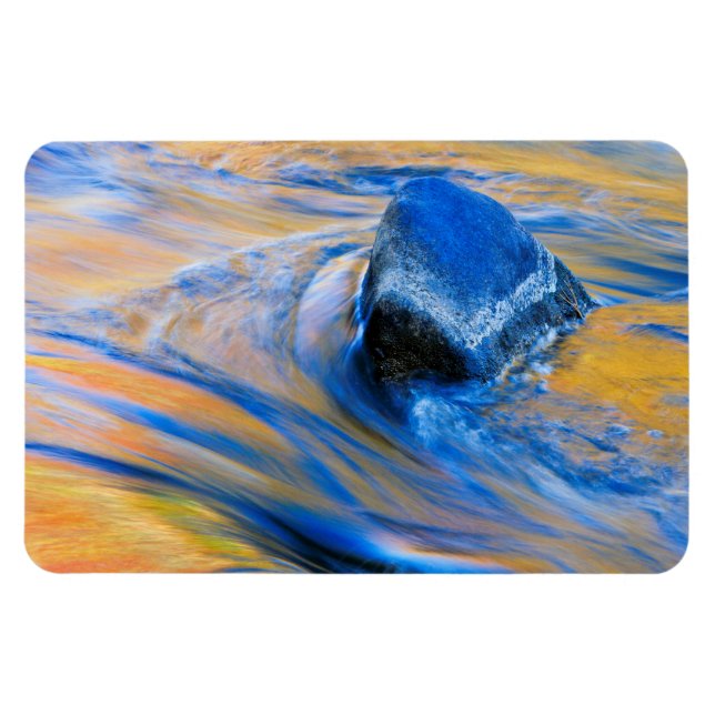 Herbstfarben Wasser Abstrakt Magnet (Horizontal)