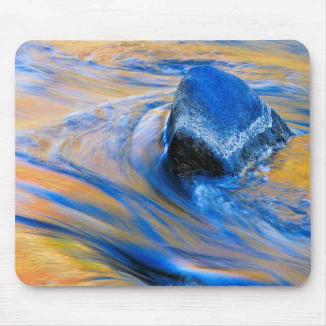 Herbstfarben Wasser Abstrakt Mousepad (Vorne)
