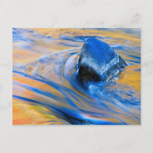 Herbstfarben Wasser Abstrakt Postkarte