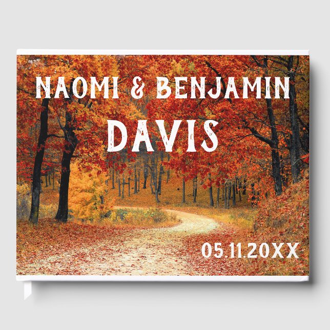 Herbstfarben Wedding Guest Book Gästebuch (Vorderseite)