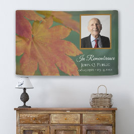 Herbstfarbene Blätter Feier der Lebensbeerdigung Banner