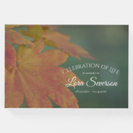 Herbstfarbene Blätter Feier zum Lebensgedanken Gästebuch