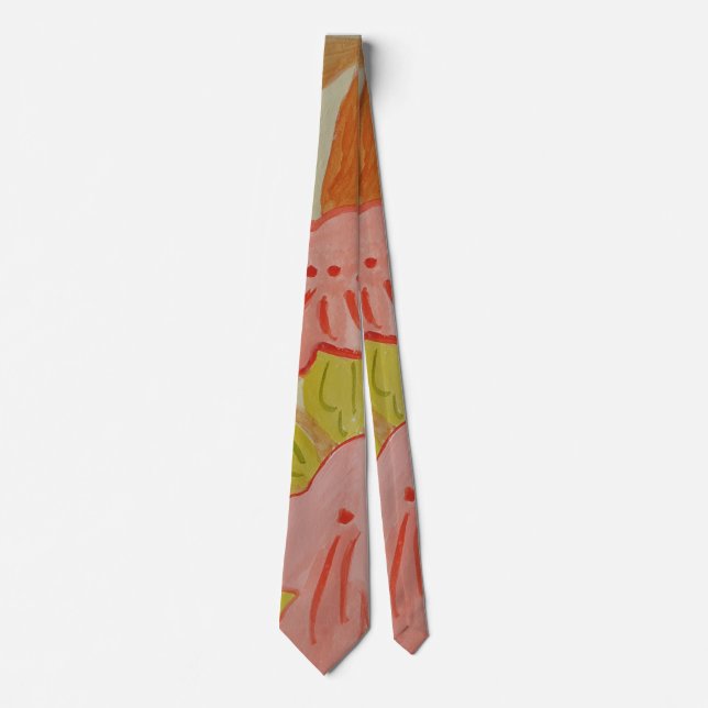 Herbstfarbene Blume Krawatte (Vorderseite)