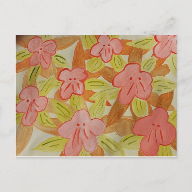 Herbstfarbene Blume Postkarte (Vorderseite)