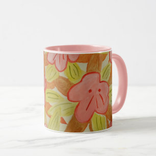 Herbstfarbene Blume Tasse