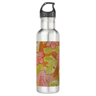 Herbstfarbene Blume Wasser Flasche Edelstahlflasche