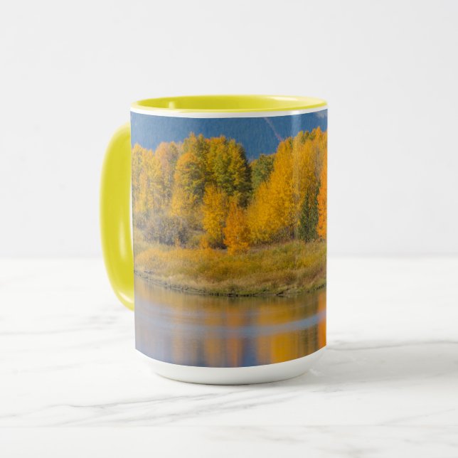 Herbstfarbene Espen Tasse (Vorderseite Links)