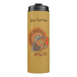 Herbstfarbene türkische Blätter für Schwanz Thermosbecher