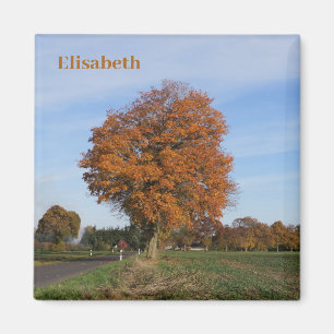 Herbstfarbener Single im Oktober Magnet