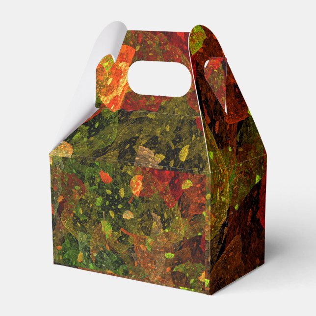 Herbstfarbenes Dekordesign Geschenkschachtel (Vorderseite)