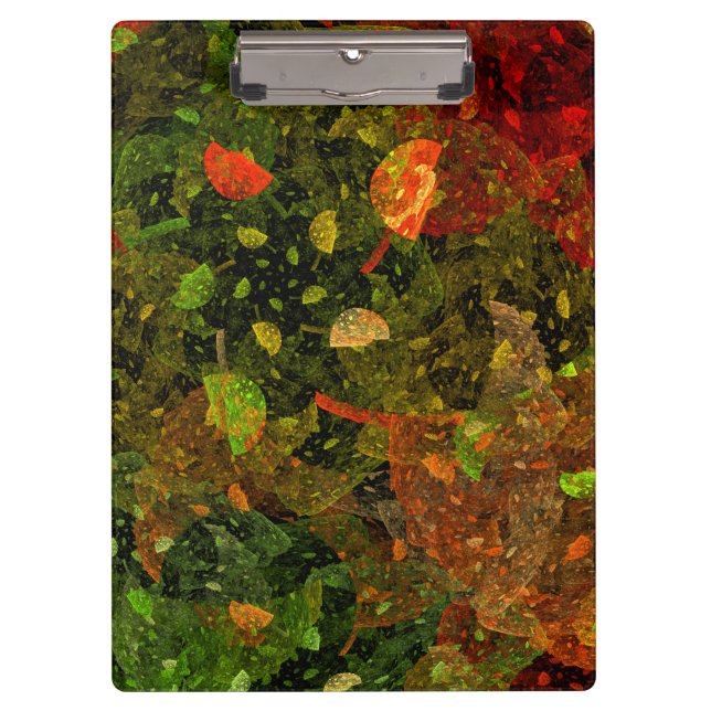 Herbstfarbenes Dekordesign Klemmbrett (Vorderseite)