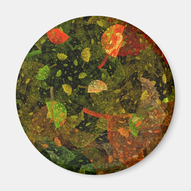 Herbstfarbenes Dekordesign Magnet (Vorne)