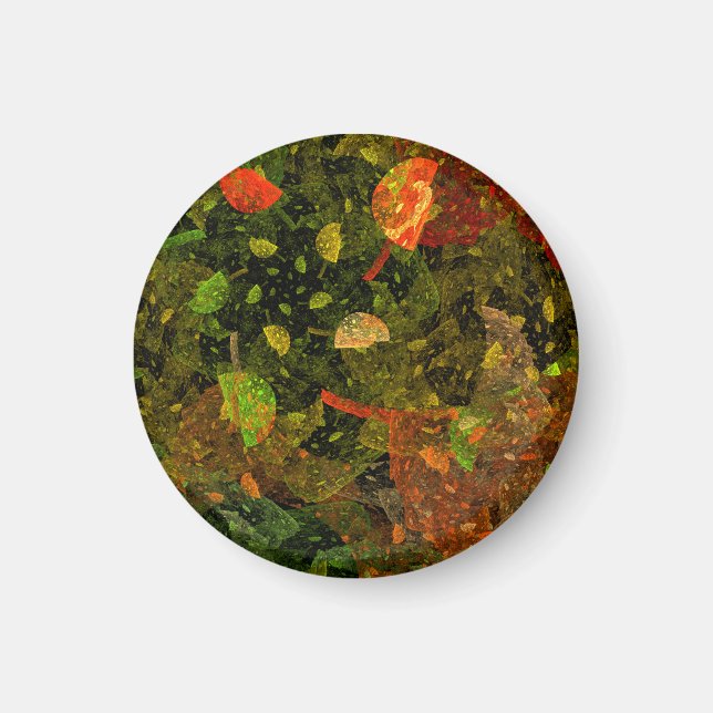 Herbstfarbenes Dekordesign Magnet (Vorne)