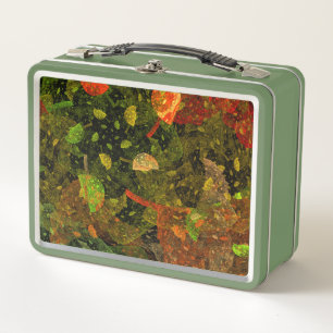 Herbstfarbenes Dekordesign Metall Brotdose