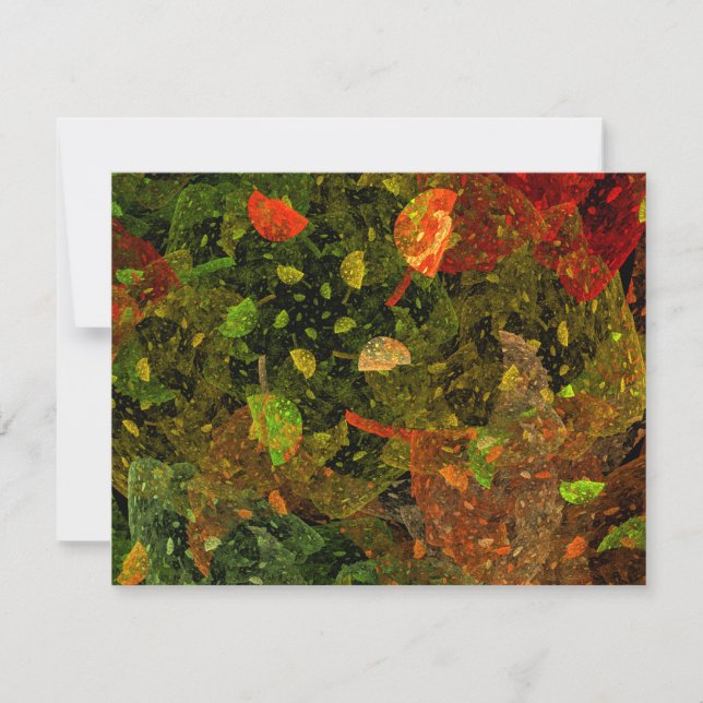 Herbstfarbenes Dekordesign Mitteilungskarte (Vorderseite)