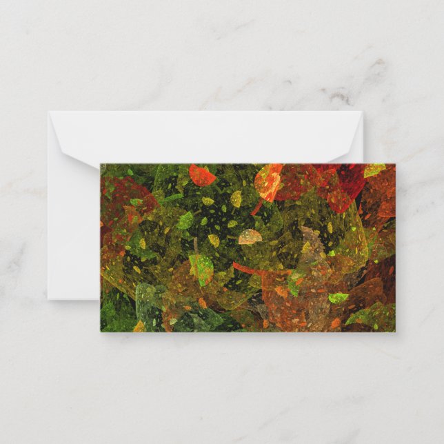 Herbstfarbenes Dekordesign Mitteilungskarte (Vorderseite)