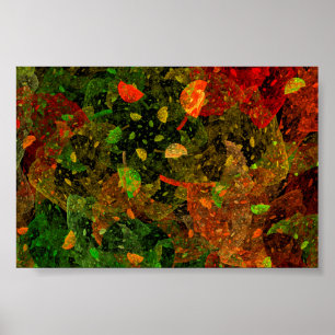 Herbstfarbenes Dekordesign Poster