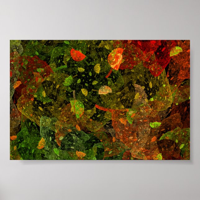 Herbstfarbenes Dekordesign Poster (Vorne)
