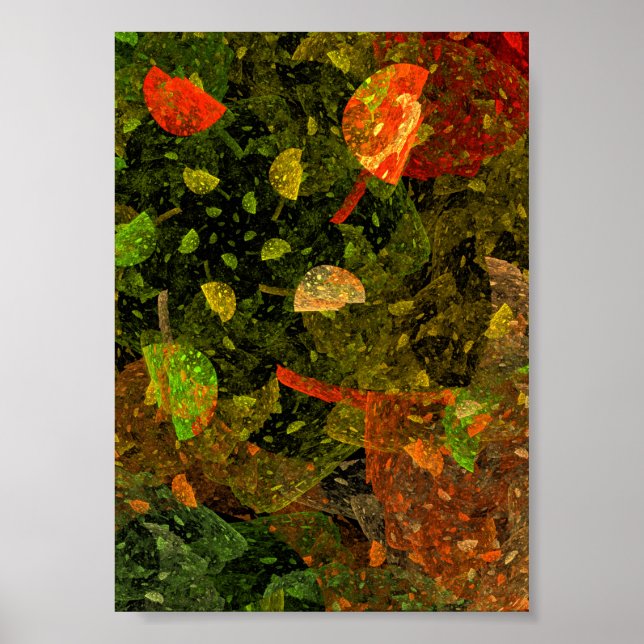 Herbstfarbenes Dekordesign Poster (Vorne)