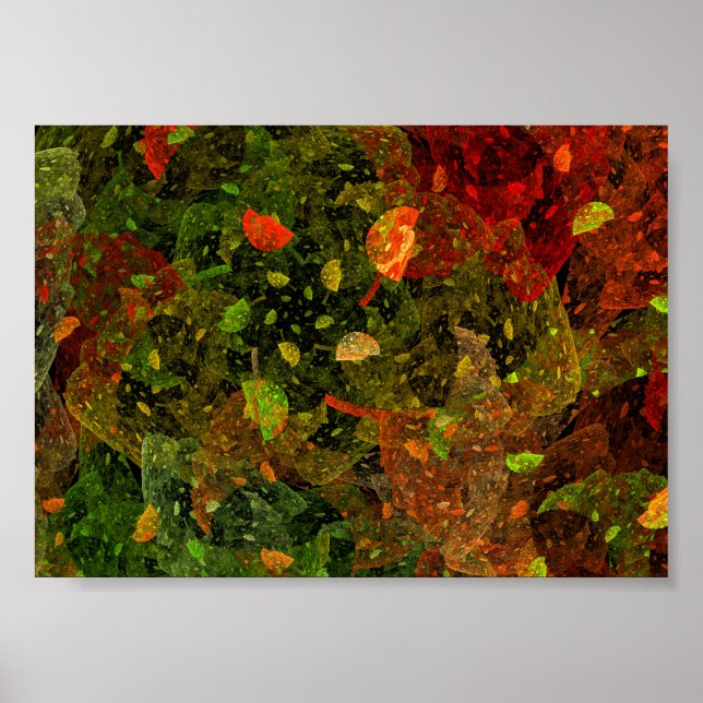 Herbstfarbenes Dekordesign Poster (Vorne)
