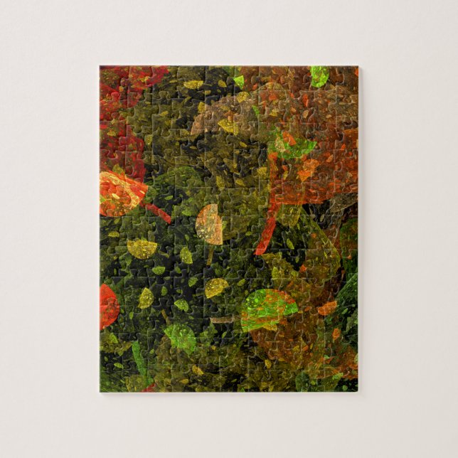 Herbstfarbenes Dekordesign Puzzle (Vertikal)
