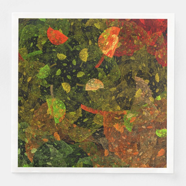 Herbstfarbenes Dekordesign Serviette (Vorderseite)