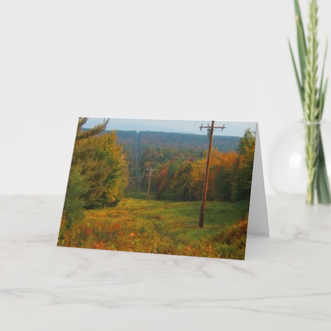 Herbstfarbenlandschaft Karte (Vorderseite)